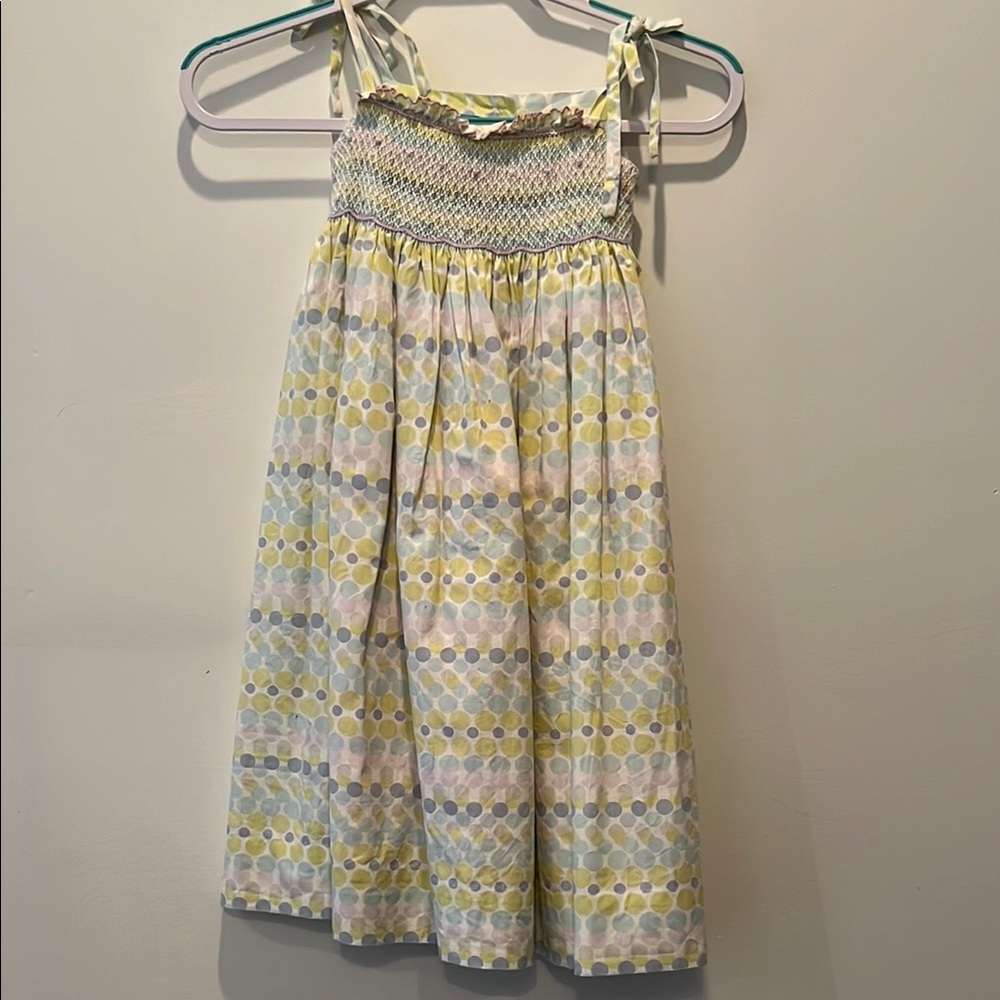 Girls' Polka Dot Sundress Hand Smocked